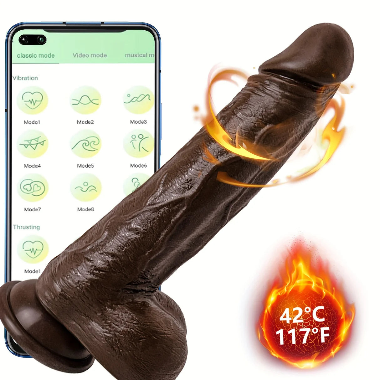 Thrusting Dildo Vibrator